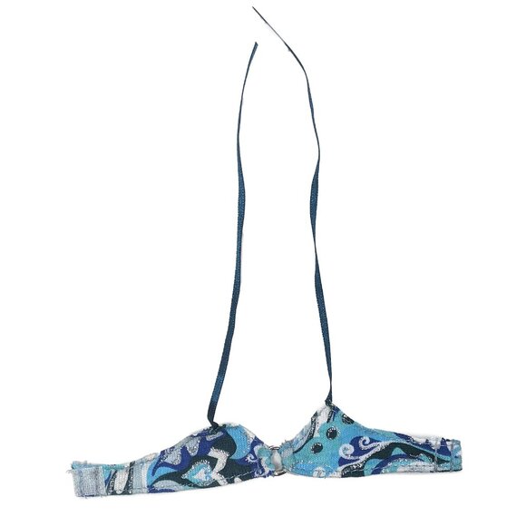 Barbie Glitter Bustier & Bra Top Gold Blue Fashionista Doll Clothing Collectible - Picture 4 of 5